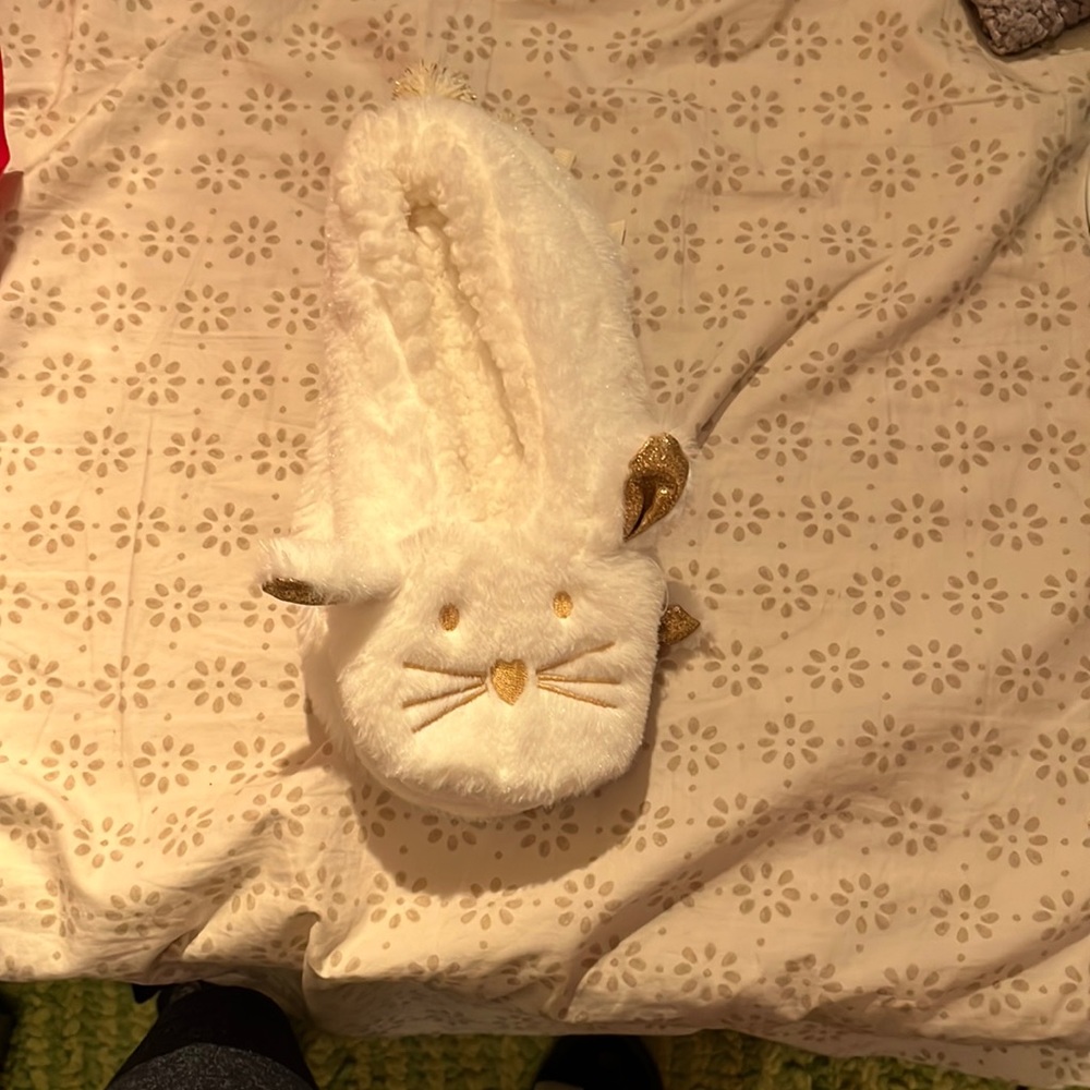 Bunny slippers with grips!